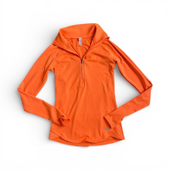 Under Armour Tops - Under Armour Vibrant Orange Half-Zip Pullover